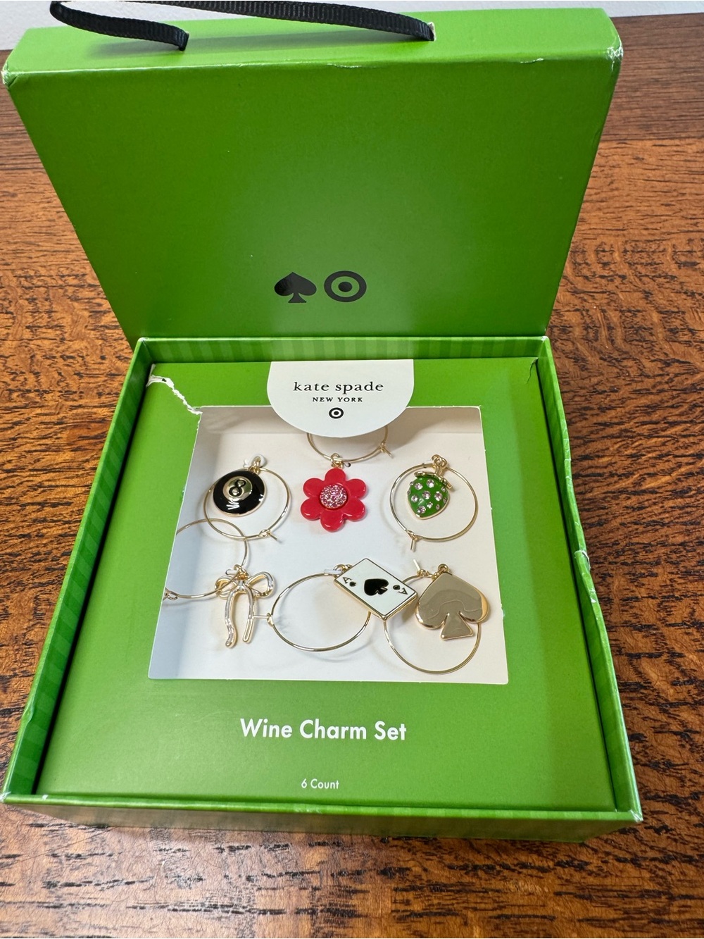 NWT Kate Spade x Target Mixed Novelty Wine Charm Set - 6 Count
